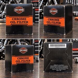 Genuine Harley-Davidson Chrome Oil Filter 63796-77A NOS Made in USA